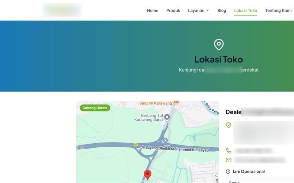 Online Store & Service Booking, Store Location