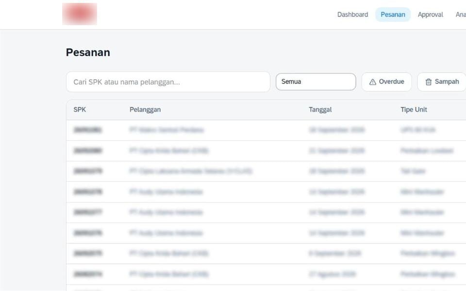Production Portal & Job Order Tracking, Orders